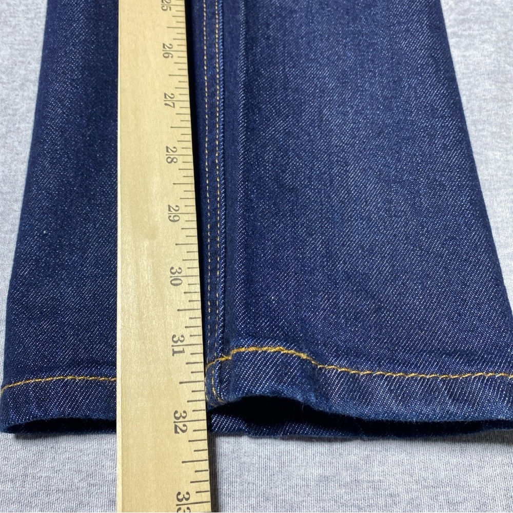 Levis 513 Jeans Mens Tag 32x32 Actual 34x31 Blue Dark Slim Straight Smart Casual - Picture 9 of 13